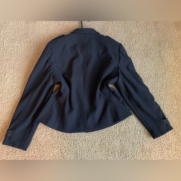 Larry Levine Navy Blue Women Jacket - Picture 2 of 3